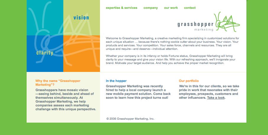 grasshopper 2006 website